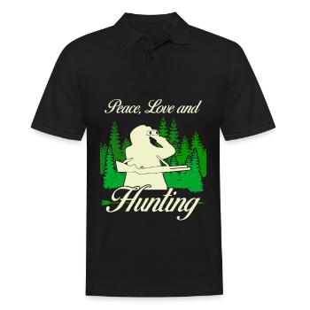 Jägerin Jäger Jagd Jagdschein Jagen - Männer Poloshirt - Schwarz - Vorne - Kai (181cm)