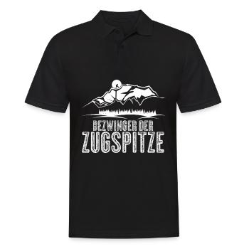 Bezwinger der Zugspitze - Männer Poloshirt - Schwarz - Vorne - Kai (181cm)