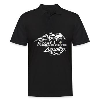 Zugspitze Berge Bergsteiger - Männer Poloshirt - Schwarz - Vorne - Kai (181cm)