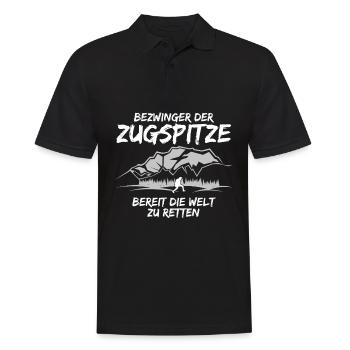 Zugspitze Wandern - Männer Poloshirt - Schwarz - Vorne - Kai (181cm)