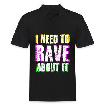 Raver Festival Techno Rave - Männer Poloshirt - Schwarz - Vorne - Kai (181cm)