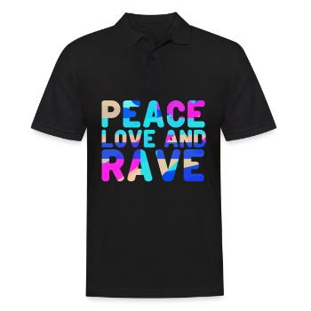 Raver Festival Hardtekk Techno Rave - Männer Poloshirt - Schwarz - Vorne - Kai (181cm)