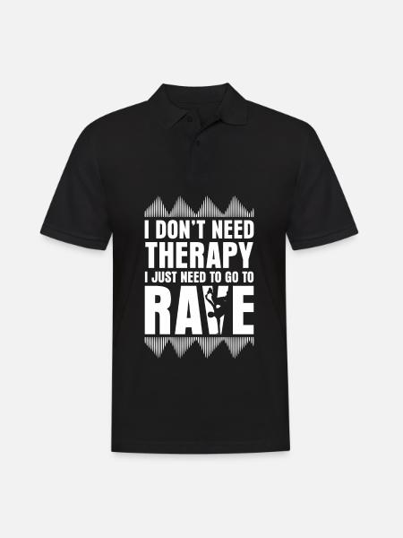 Raver Techno Trance Hardtekk Rave - Men's Polo Shirt - black