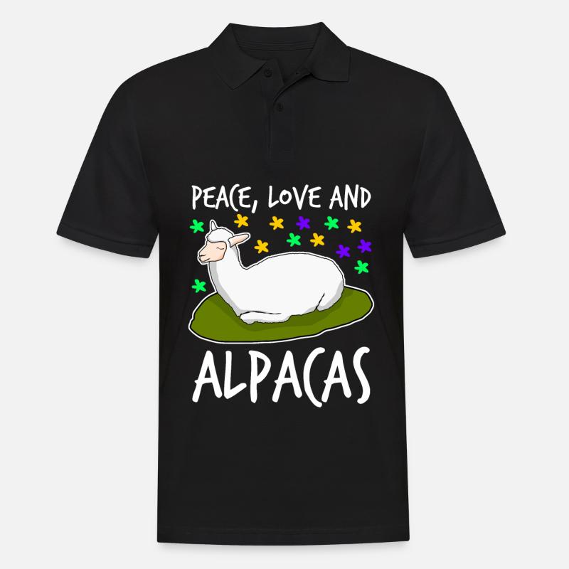 Alpaca Alpacas - Men's Polo Shirt - black