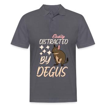 Degu Witz Degus - Männer Poloshirt - Anthrazit - Vorne - Nico (186cm)