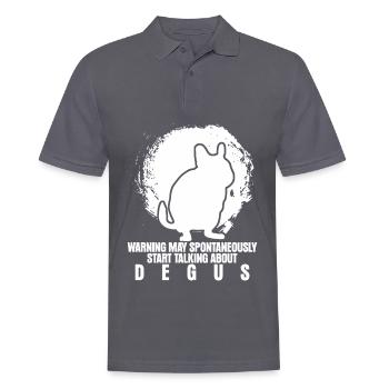 Degu Saying Degus - Männer Poloshirt - Anthrazit - Vorne - Nico (186cm)