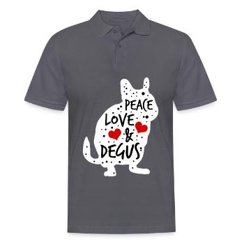 Degu Niedliche Degus - Männer Poloshirt - Anthrazit - Vorne - Nico (186cm)