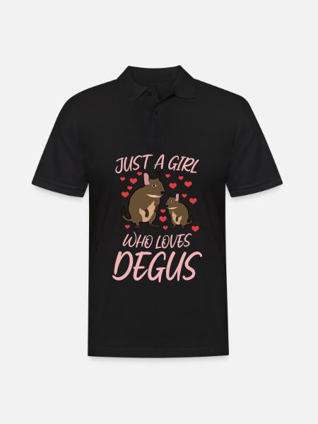 Degu Heart Degus - Men's Polo Shirt - black