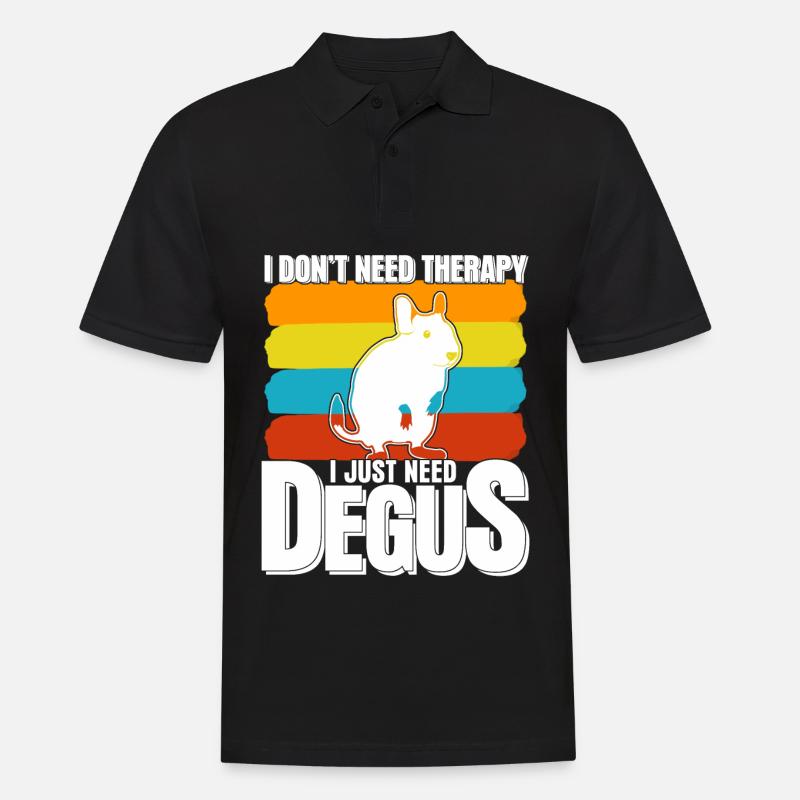 Degu Therapy Degus - Men's Polo Shirt - black