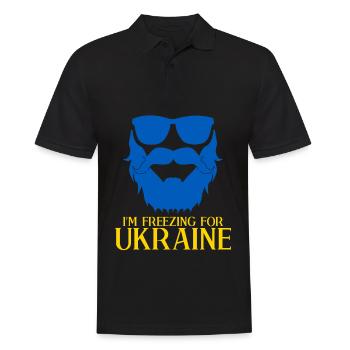 Ukraine Solidarité Drapeau ukrainien - Polo Homme - noir - Devant - Kai (181cm)