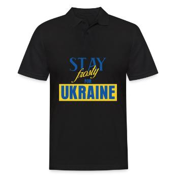 Stay frosty for Ukraine - Men's Polo Shirt - black - Front - Kai (181cm)
