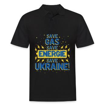 Sauver le drapeau ukrainien de l’Ukraine - Polo Homme - noir - Devant - Kai (181cm)