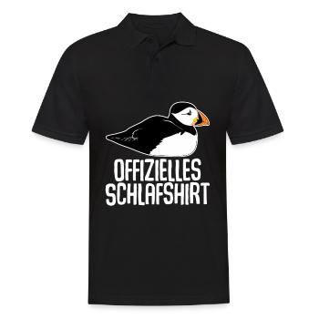 Puffin Schlafshirt Puffins - Männer Poloshirt - Schwarz - Vorne - Kai (181cm)