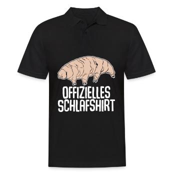 Tardigrade Schlafshirt Wasserbär - Männer Poloshirt - Schwarz - Vorne - Kai (181cm)