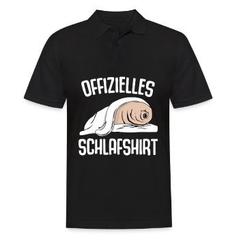 Tardigrade Schlafshirt mit Wasserbär - Männer Poloshirt - Schwarz - Vorne - Kai (181cm)
