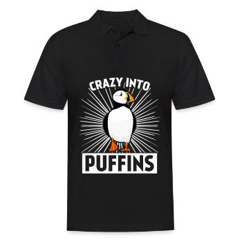 Puffin Papageientaucher Puffins - Männer Poloshirt - Schwarz - Vorne - Kai (181cm)