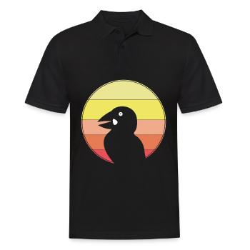 Puffin Papageientaucher Retro Puffins - Männer Poloshirt - Schwarz - Vorne - Kai (181cm)