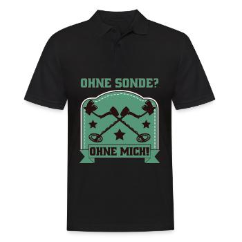 Sondeln Metalldetektor Detektor Sondler - Männer Poloshirt - Schwarz - Vorne - Kai (181cm)