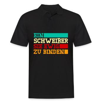 Schweißer Schweißnaht Schweißen - Männer Poloshirt - Schwarz - Vorne - Kai (181cm)