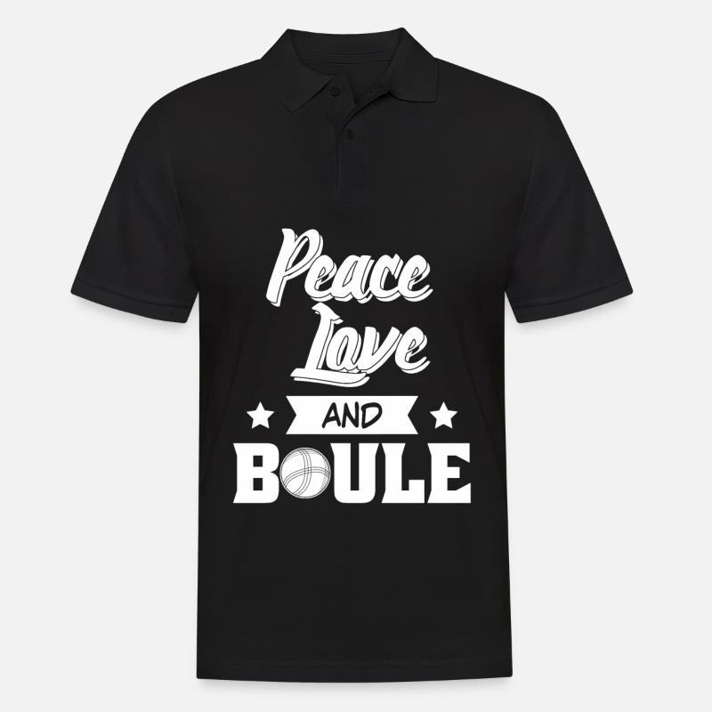 Boule Boulekugeln Petanque Witz Boccia - Männer Poloshirt - Schwarz