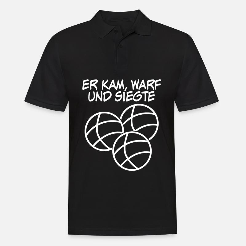 Boule Boccia Boulekugeln Petanque - Männer Poloshirt - Schwarz