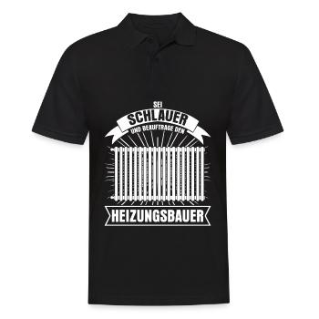 Heizungsbau Witz Heizungsbauer - Männer Poloshirt - Schwarz - Vorne - Kai (181cm)