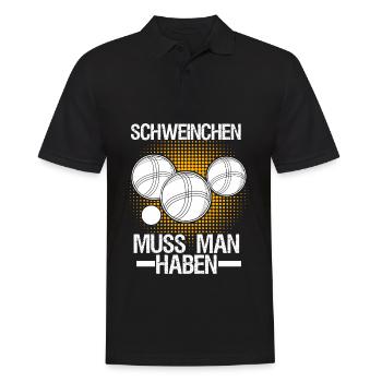 Boule Witz Boulekugeln Boccia Petanque - Männer Poloshirt - Schwarz - Vorne - Kai (181cm)