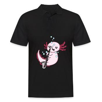 Bass Clarinet Axolotl Big Band Children's Orchestra - Men's Polo Shirt - black - Front - Kai (181cm)