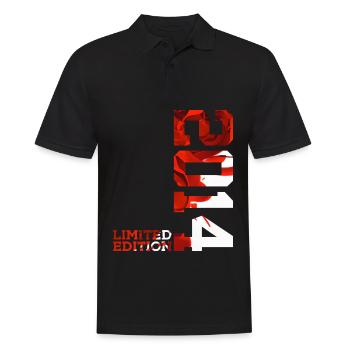 12. GEBURTSTAG 12 JAHRE LIMITED EDITION 2014 - Männer Poloshirt - Schwarz - Vorne - Kai (181cm)