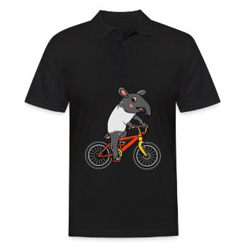 Tapir Bike Riding Bike Gift Kids Tapir - Men's Polo Shirt - black - Front - Kai (181cm)