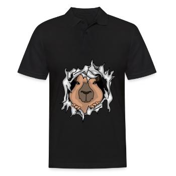 Capybara Kids Gift Cute Capybara - Men's Polo Shirt - black - Front - Kai (181cm)