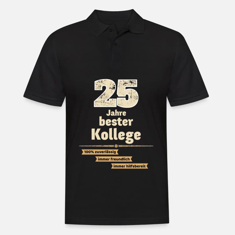 25 Jahre bester Kollege - Männer Poloshirt - Schwarz