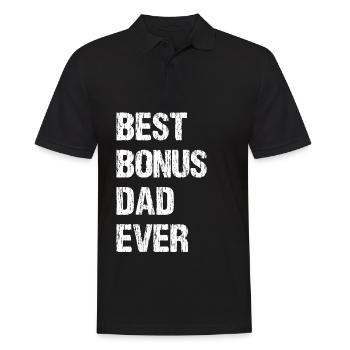 Best Bonus Dad Ever - Men's Polo Shirt - black - Front - Kai (181cm)
