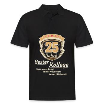 25 years best colleague - Men's Polo Shirt - black - Front - Kai (181cm)