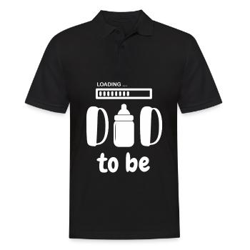 drôle papa être design papa disant - Polo Homme - noir - Devant - Kai (181cm)