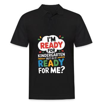 Drôle de maternelle Commencez à dire - Polo Homme - noir - Devant - Kai (181cm)