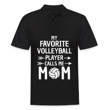 drôle volley-ball maman design maman - Polo Homme - noir - Devant - Kai (181cm)