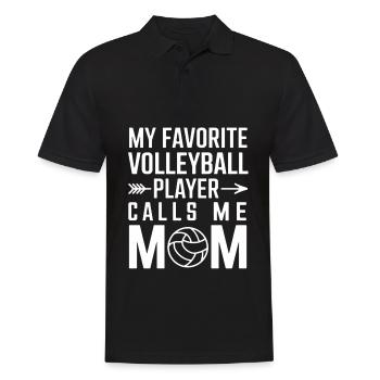 Maman de volley-ball disant maman de volley-ball - Polo Homme - noir - Devant - Kai (181cm)