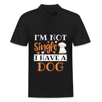 Propriétaire de chien Drôle de chien Dicton - Polo Homme - noir - Devant - Kai (181cm)