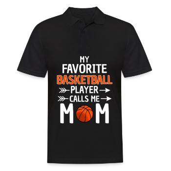 Maman joueuse de basket-ball Maman basketteuse - Polo Homme - noir - Devant - Kai (181cm)
