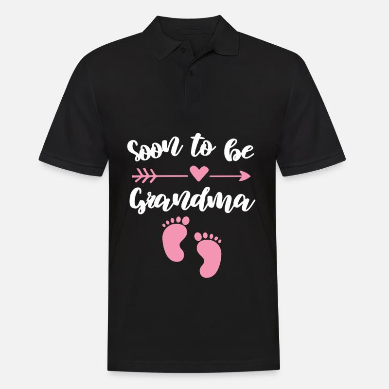 werdende Oma Baby bald Großmutter - Männer Poloshirt - Schwarz