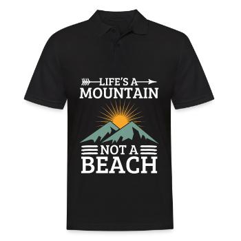 Slogan de motivation alpinisme nature - Polo Homme - noir - Devant - Kai (181cm)
