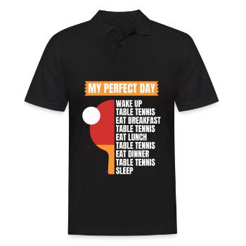 Table Tennis Saying Table Tennis Humor - Men's Polo Shirt - black - Front - Kai (181cm)
