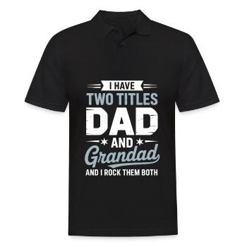 Stolzer Papa Opa Spruch Großvater Humor - Männer Poloshirt - Schwarz - Vorne - Kai (181cm)
