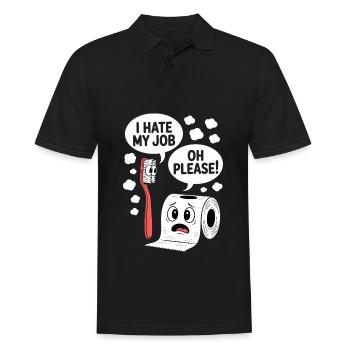Bain sarcastique disant humour drôle - Polo Homme - noir - Devant - Kai (181cm)