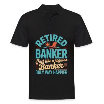 Banquier Retraité Banquier - Polo Homme - noir - Devant - Kai (181cm)