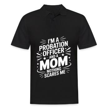 Bewährungshelferin Mama Spruch Mutter - Männer Poloshirt - Schwarz - Vorne - Kai (181cm)