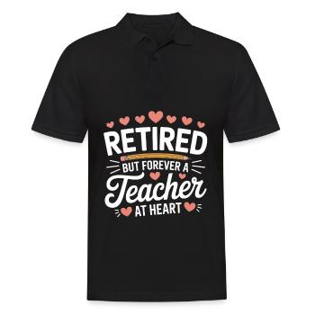Lehrer im Ruhestand Rente Lehrkraft - Männer Poloshirt - Schwarz - Vorne - Kai (181cm)