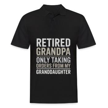 Opa im Ruhestand Humor Enkelin Großvater - Männer Poloshirt - Schwarz - Vorne - Kai (181cm)