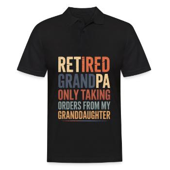 Opa im Ruhestand Enkelin Großvater - Männer Poloshirt - Schwarz - Vorne - Kai (181cm)